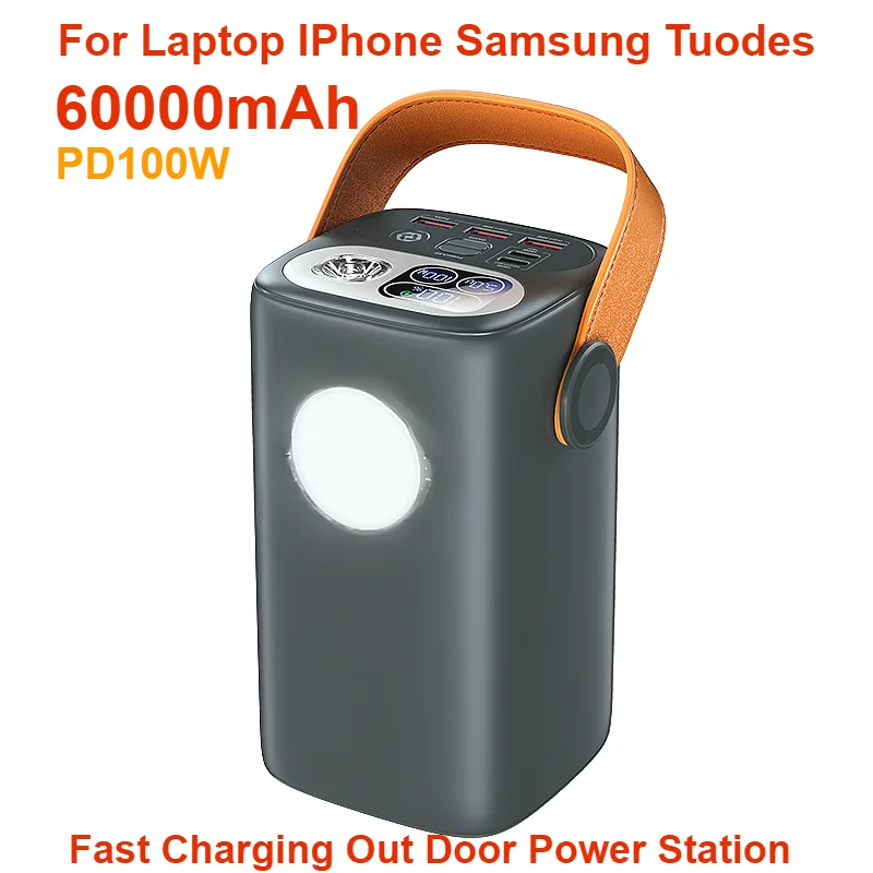 Внешний аккумулятор для ноутбуков IPhone Samsung Tuodes внешний 60000 мАч PD100W быстрая