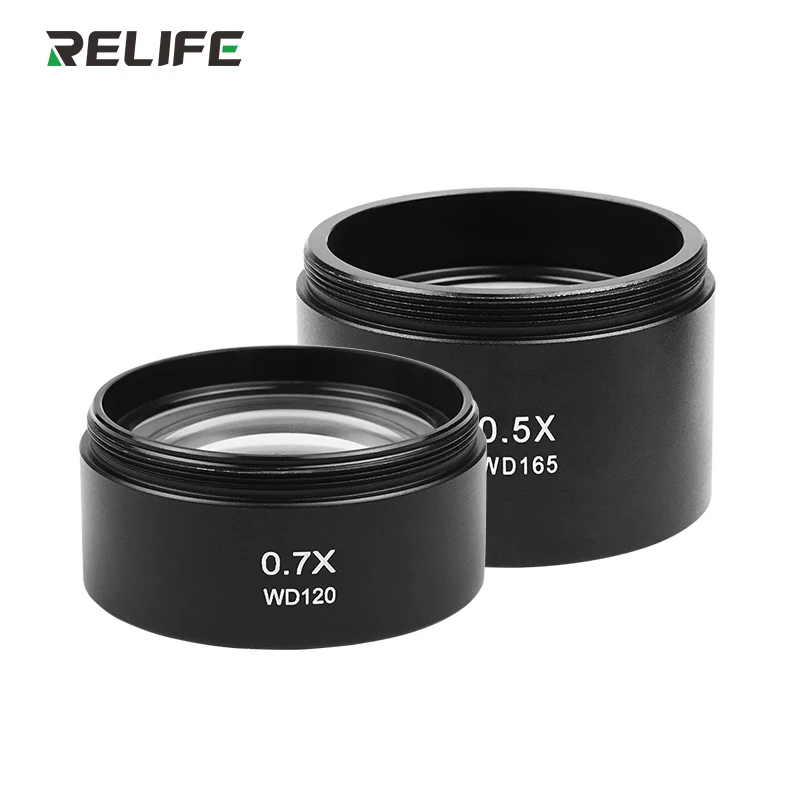 Фото RELIFE M-21 M-22 0,5X 0,7X вспомогательный объектив для зум-стереомикроскопа с резьбой 48 мм для тринокулярного микроскопа №1