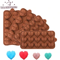 new heart chocolate molds 158 cavity love shape silicone wedding candy baking molds cupcake decorations cake mold 3d diy tools