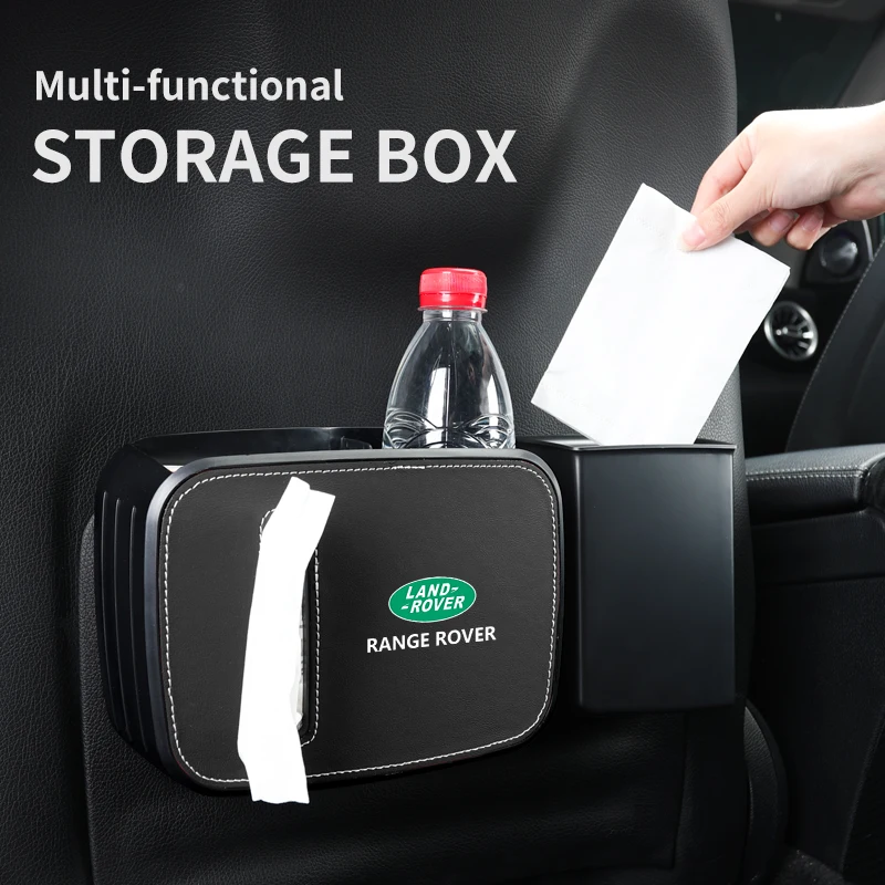 

Car Seat Back Multifunctional Tissue Storage Box For Land Rover Freelander 2 L2 LF Discovery 3 4 L319 L462 Range Rover Evoque 3