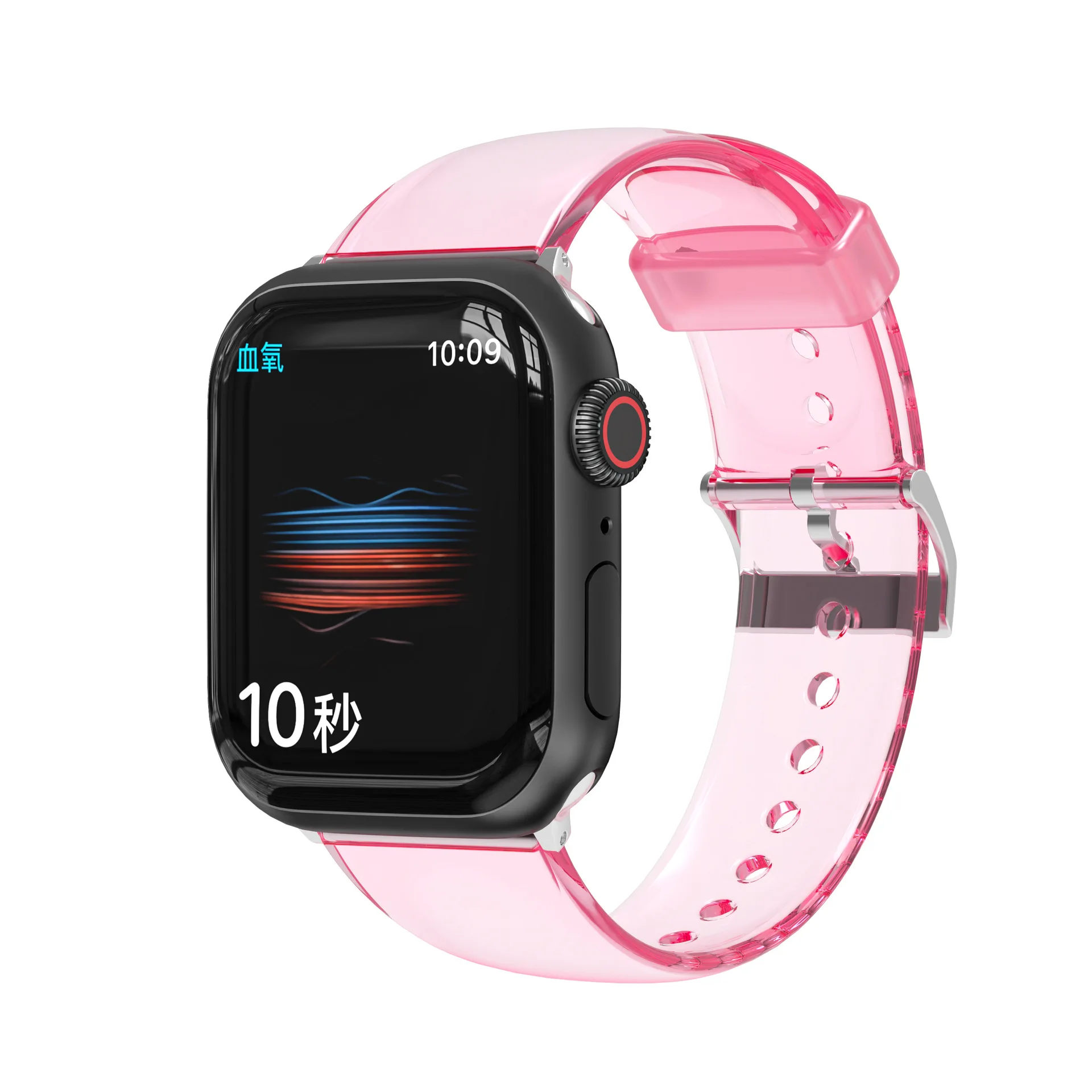 Clear TPU Strap for Apple Watch Band 45mm 49mm 44mm 42mm 41mm 40mm correa Sports Transparent Bracelet iWatch series 8 7 6 5 se 4