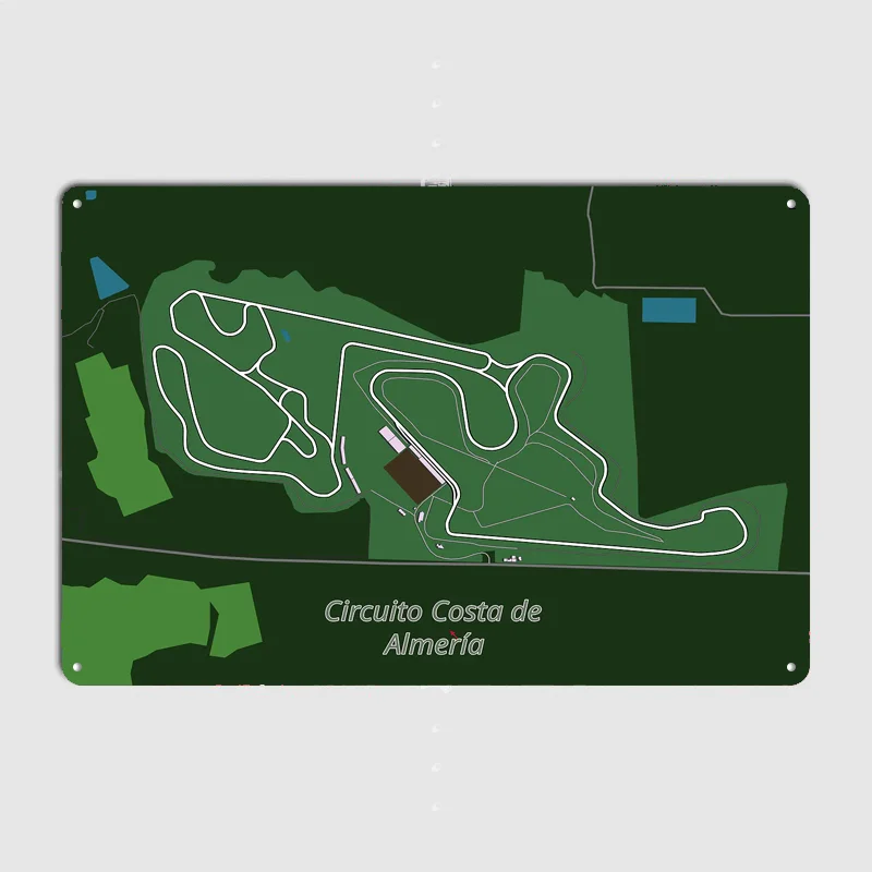 Фото Постер-карта трассы Circuito Costa de Almería, металлическая табличка на заказ, декор для помещений, украшение для пабов, клубов, баров, постеры для дома, декор для стен №2