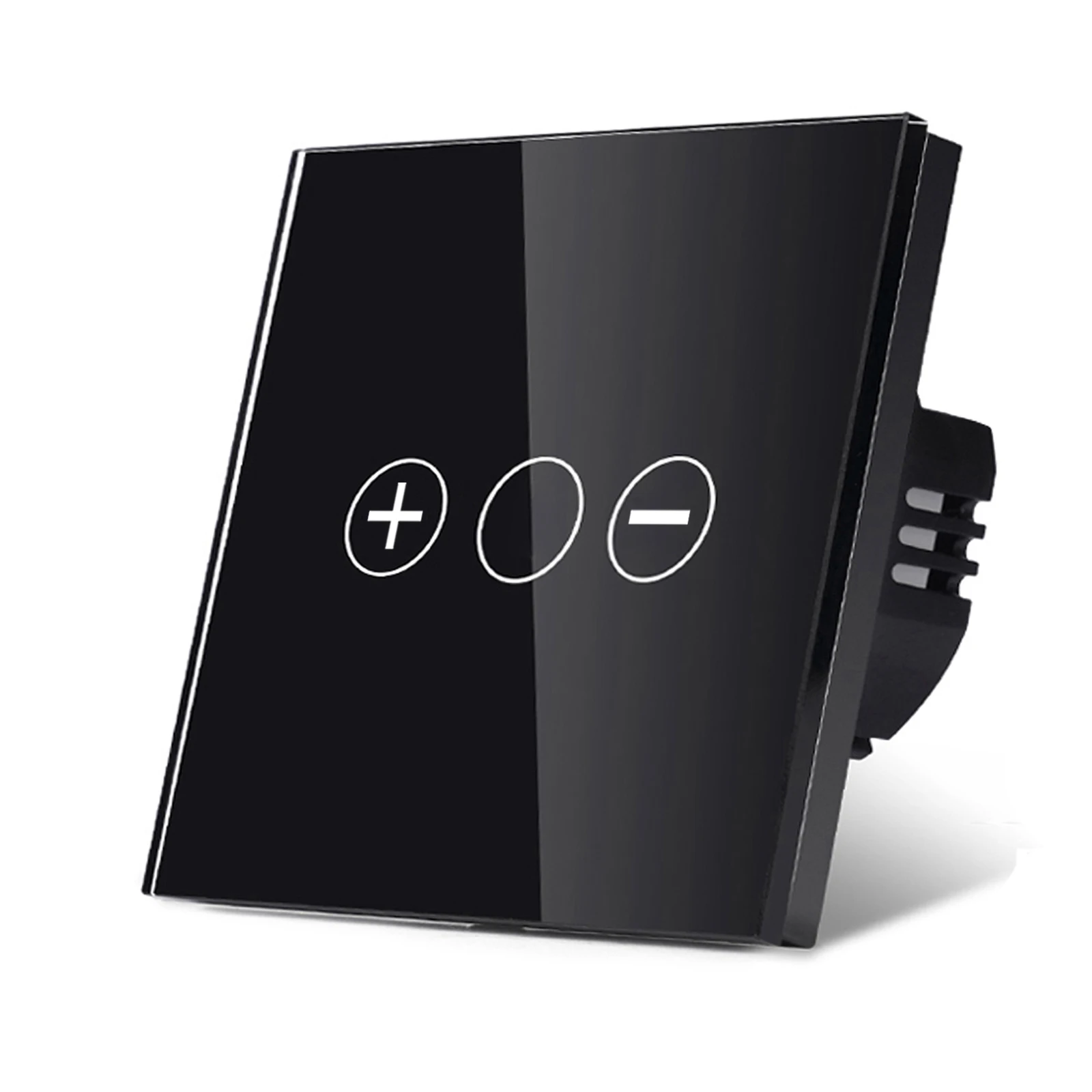 Настенный сенсорный переключатель ENTUOIA стандарта ЕС, лампочка с диммером, 1 клавиша, 1 канал, с белым, черным, золотым, серым, кристаллическим стеклом, панель с диммером