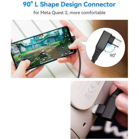 Кабель USB A — Type C 5 м AyeBeau для Oculus Quest 2