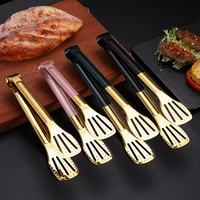 304 stainless steel 912 color handle bbq tongs with salad meat food bread clips bbq tongs kitchen cookware barbecue tools