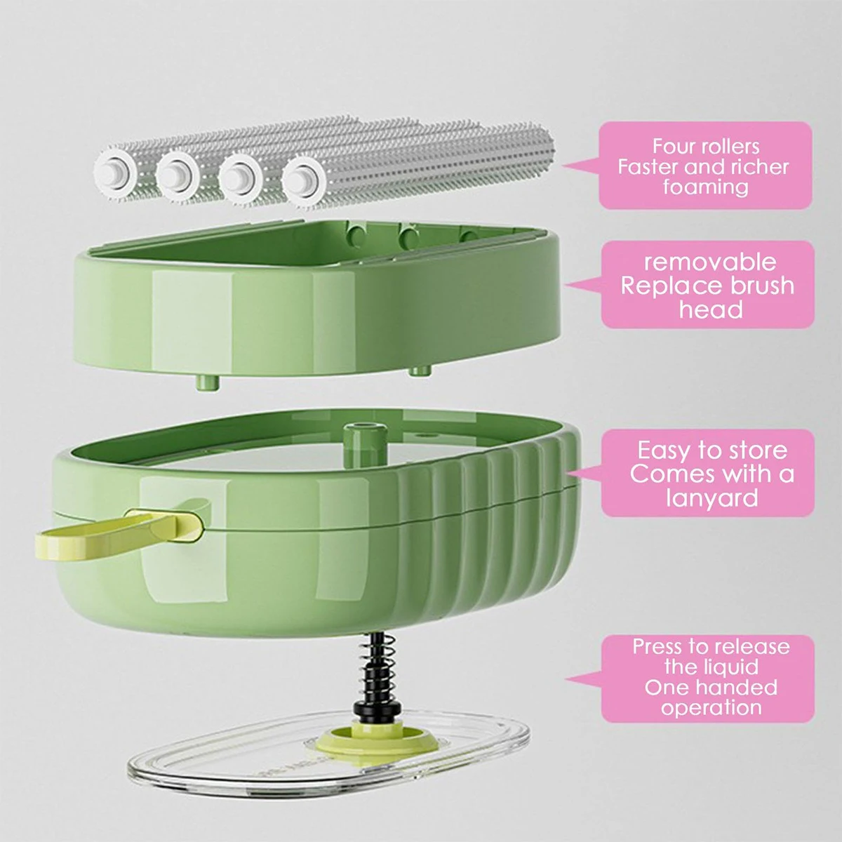 Szczotka do prania z miękkiej gumy użytku domowego Wielofunkcyjna szczotka w płynie możliwością wielokrotnego napełniania Narzędzia