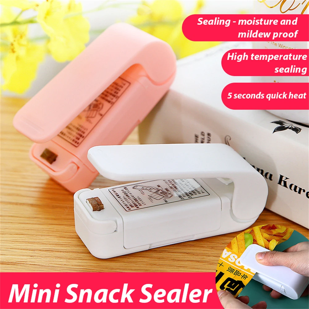 Sealing Machine Heat Bag Portable Mini Plastic Package Sealer Food Close Storage Bags Bag Clips for Food Kitchen Gadgets