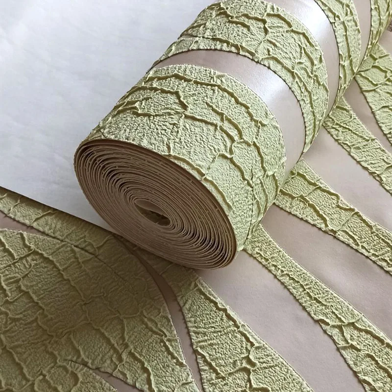 Текстильные обои DZQ волнистые полосатые