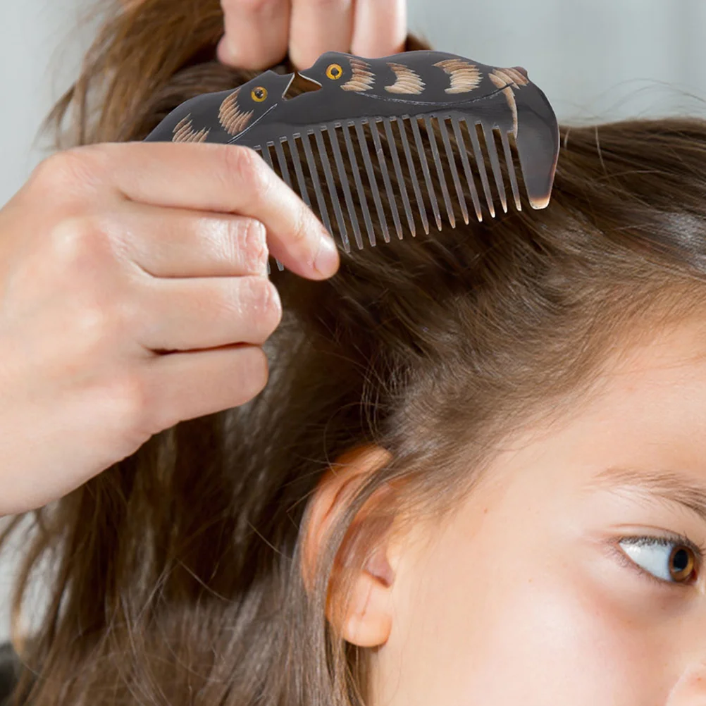 2 шт. массажная расческа с рогом для волос мужчин массажер кожи головы расчески