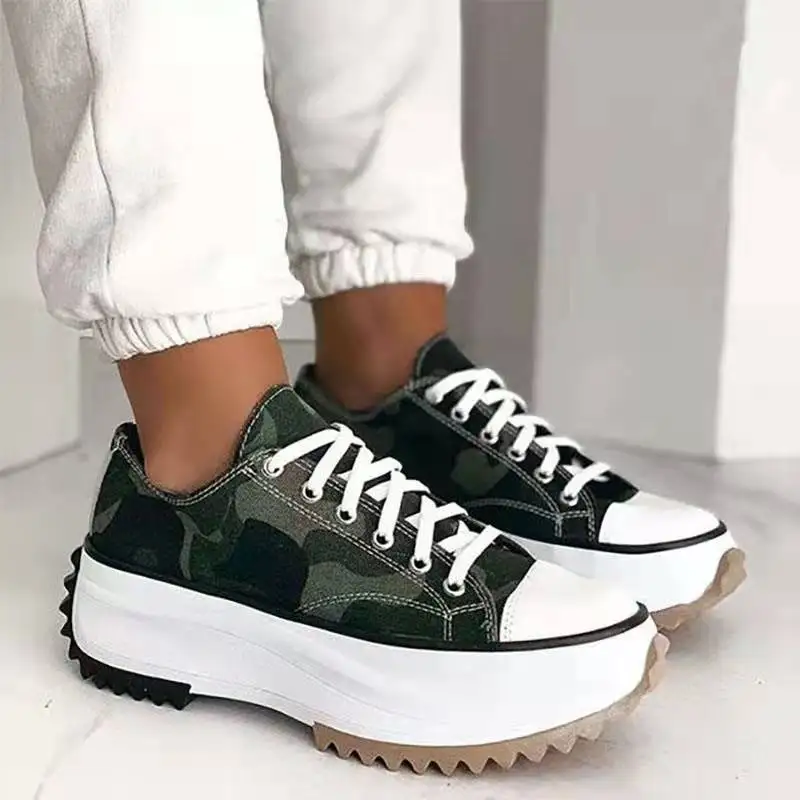 2022 Spring Autumn Fashion Zebra Women Canvas Sneakers Platform Shoes Female Lace-Up Casual Shoes Ladies Running Sports Shoes 43