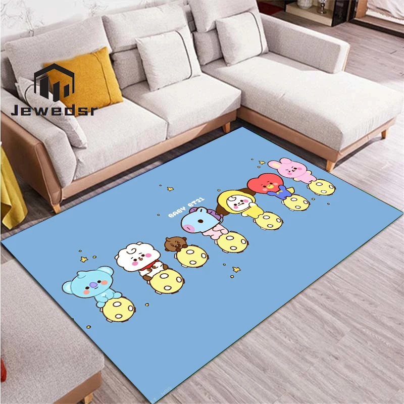 

Crawl Floor Big Mat Mats Bedroom Kids Playing Area Carpet in the Living Room Bt21 Game Rug Doormat Entrance Door Bath Home Rugs