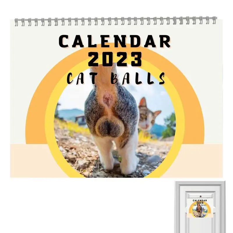 

Cats Buttholes Balls Calendar New 2023 Animal Cat Calendar Home Living Room Decoration New Year Christmas Gifts For Cat Lovers