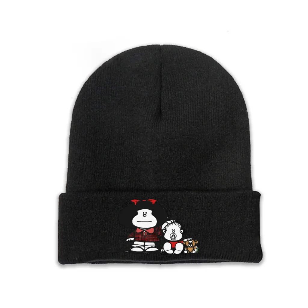

Шапки Mafalda с Филипом из комиксов, облегающие шапки, шапка s Brothers, вязаная зимняя теплая шапка, шапки, лыжная шапка унисекс