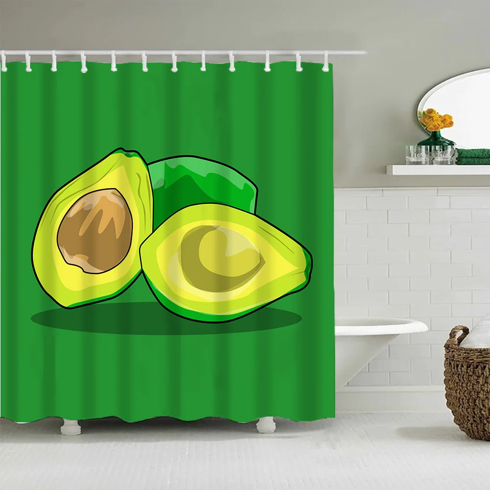 

Curtains Summer Watermelon Grapefruit Fruit Slicing Background Bathroom Home Decor Bath Curtain Cortina Baño Waterproof Shower