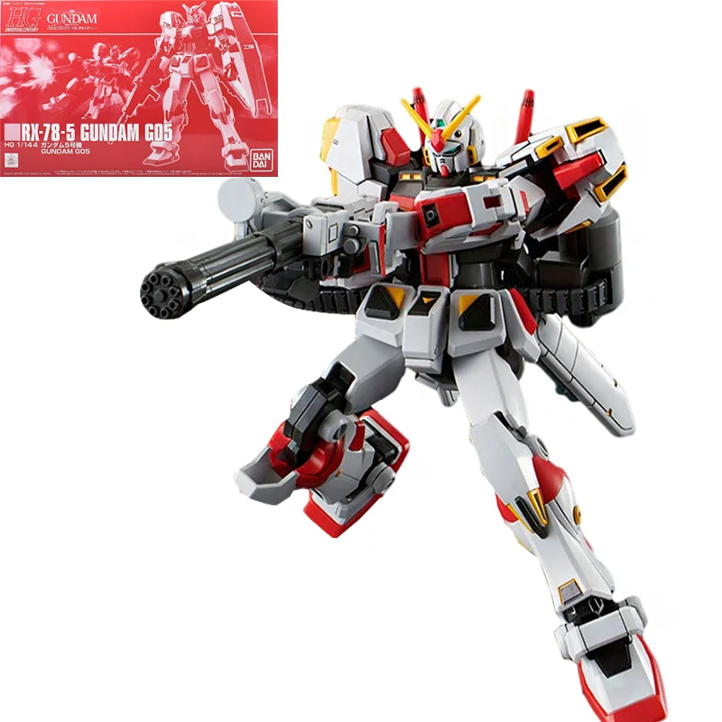 

BANDAI Original Gundam HG HGUC 1/144 RX-78-5 G05 GUNDAM Gunpla Anime Action Figure Assembled PVC Model Toys NEW For Children