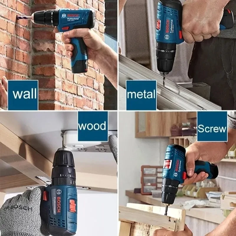 Электрическая дрель Bosch GSB120-Li 12 В с литиевой батареей бытовая Беспроводная ручная