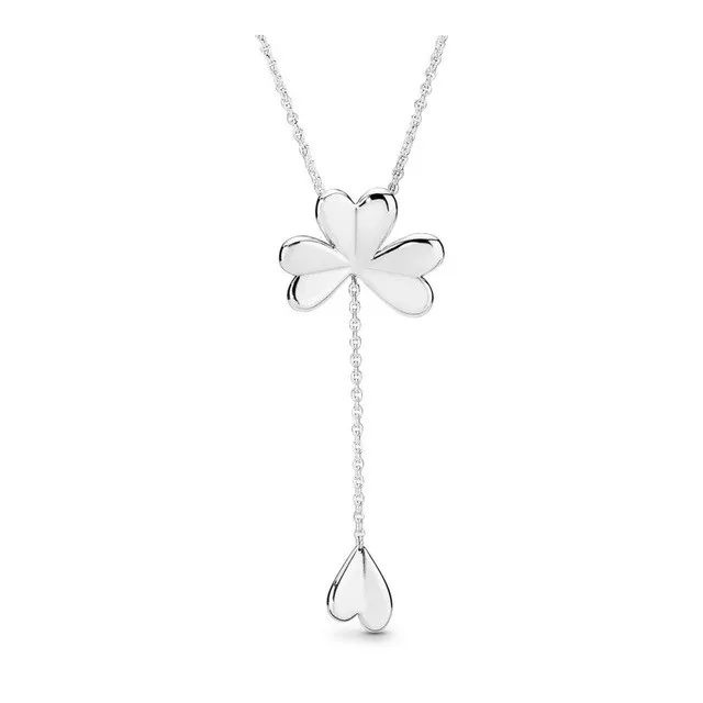 

Original Moments Lucky Four-leaf Clover With Adjust Sliding Necklace For Women 925 Sterling Silver Necklace Fashion Jewelry