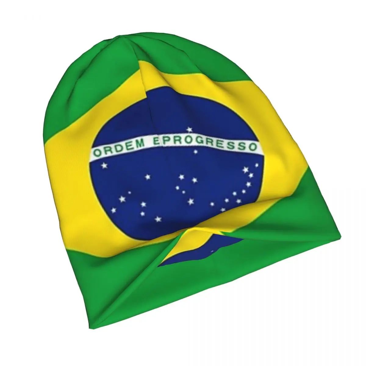 Теплая вязаная шапка с национальным флагом Бразилии шляпа в стиле хип-хоп