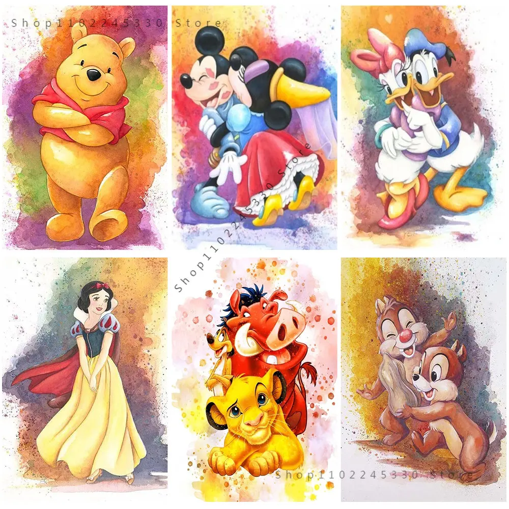

Canvas Painting Mickey Mouse Posters And Prints For Living Room Decor Disney Wall Art Cartoon Home Decoration