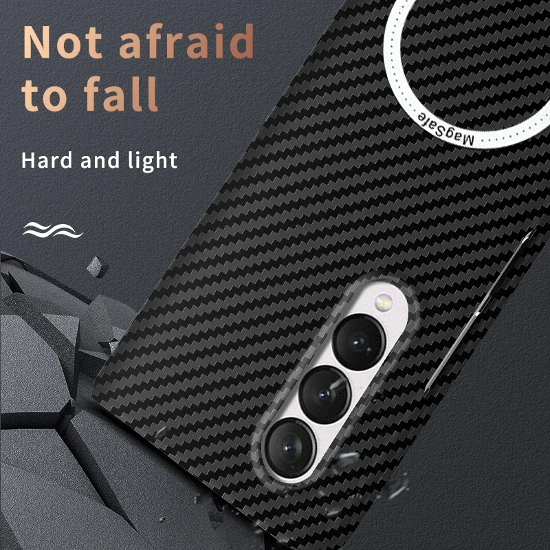 Фото Роскошный магнитный чехол Macsafa из углеродного волокна для Magsafa Samsung Galaxy Z Fold 6 5 4 3 Z Flip 6 5 4 3 Flip4 Flip3 flip5 flip6 №5
