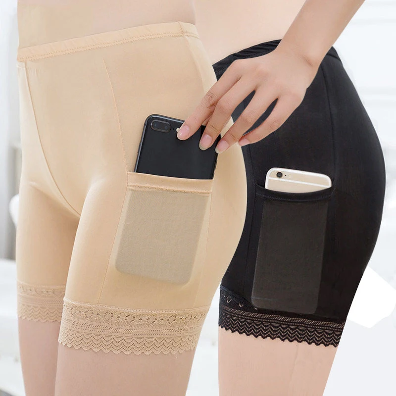 

Safety Pants Plus Size Safety Pants Boxer Shorts Under Skirt With Pockets Safety Shorts Under Skirt Thigh Chafing Lace