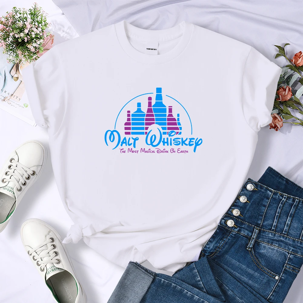 

Malt Whiskey Parody Stranger Things T-Shirt Women Street Summer Tops Fashion Hip Hop Tee Clothes Cool Sport Personality T Shirt