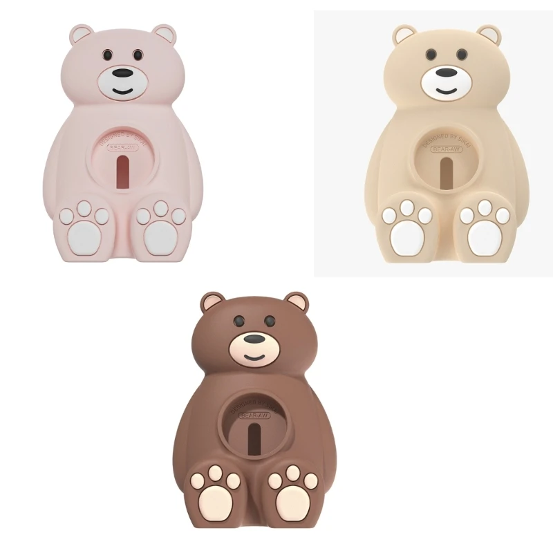 

Cartoon Bear Charging Stand Dock for iOS Watch S7/6/SE/5/4/3/2/1 Smartwatch Charger Holder Non Slip Charging Bracket