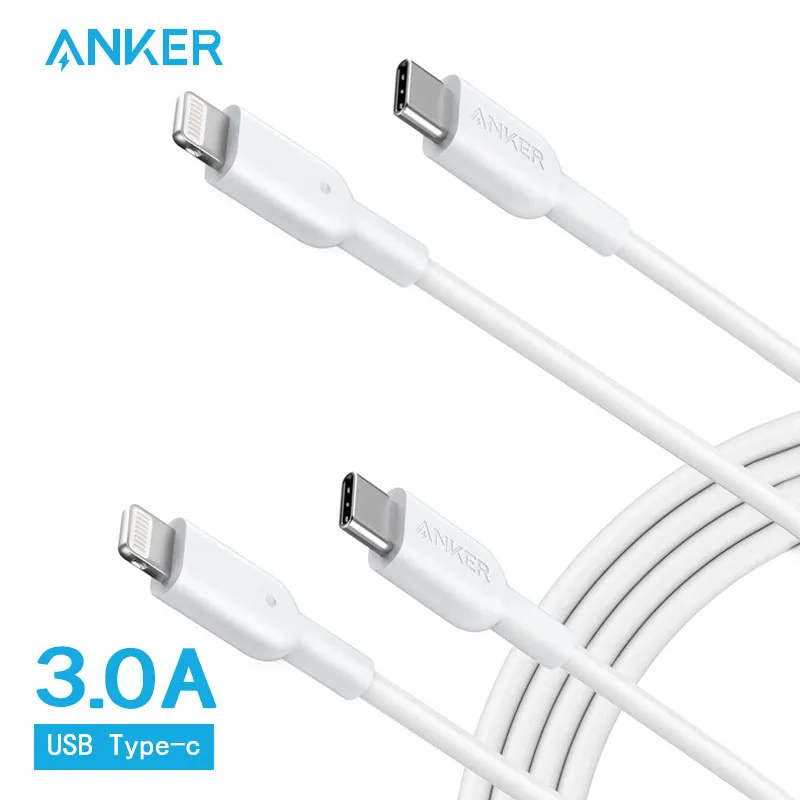 

Anker USB Type C 6 FT to Lightning Cable Power Fast Charging MFi Certified for iPhone 13 12 Pro Max Mini 11 X XS XR 8 SE iPad