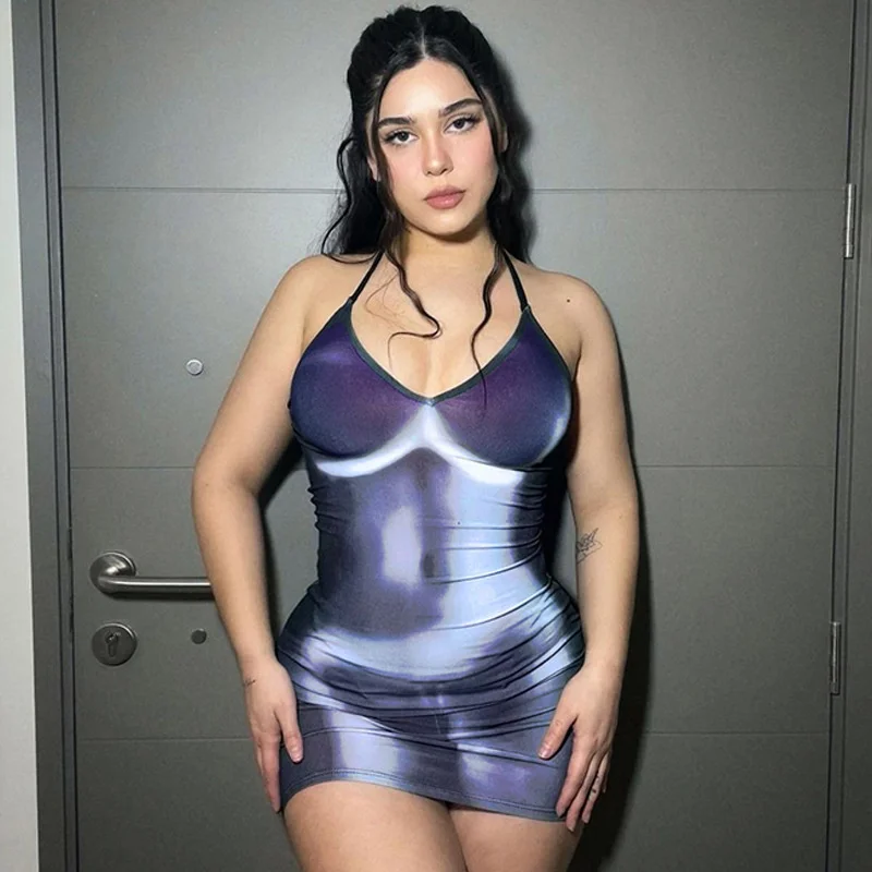 

Женское облегающее мини-платье, модное Привлекательное платье с V-образным вырезом, открытой спиной, на шнуровке, в Корейском стиле, 8 см, осе...