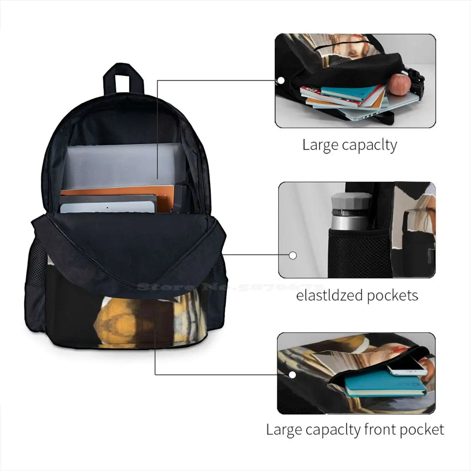 Лидер продаж школьный рюкзак Eilish Chic модные сумки черного цвета