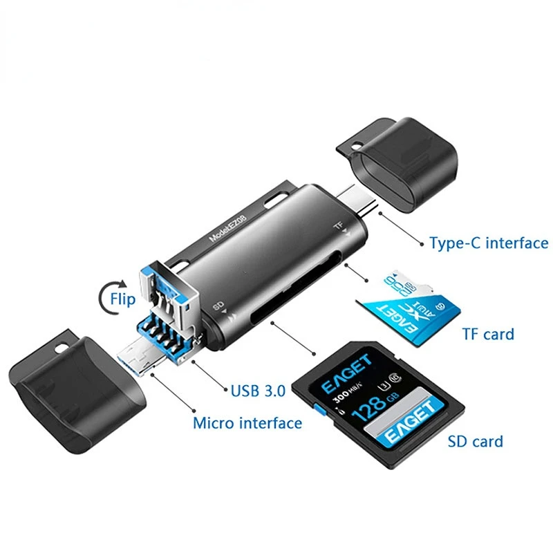 

Card Reader USB 3.0 Type C to SD Micro TF SD Adapter for laptop Accessories OTG Cardreader Smart Memory SD