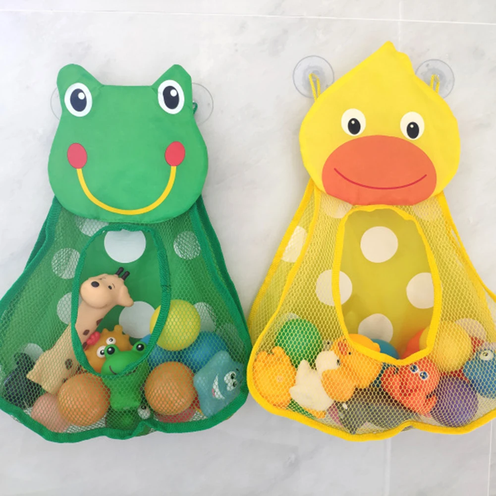 

Baby Bathroom Mesh Bag Hanging Storage Bag For Children Bath Toys Kid Basket Cartoon Animal Cloth Sand Toys Storage Net Bag