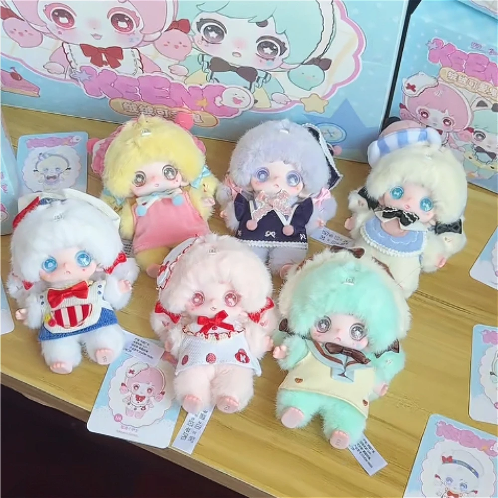 Фото Плюшевая фигурка-подвеска Keeno Fluffy Cute Ghost Series Blind Box, брелок для ключей, кавайное украшение для рабочего стола, игрушка-сюрприз в пакете, подарок №1