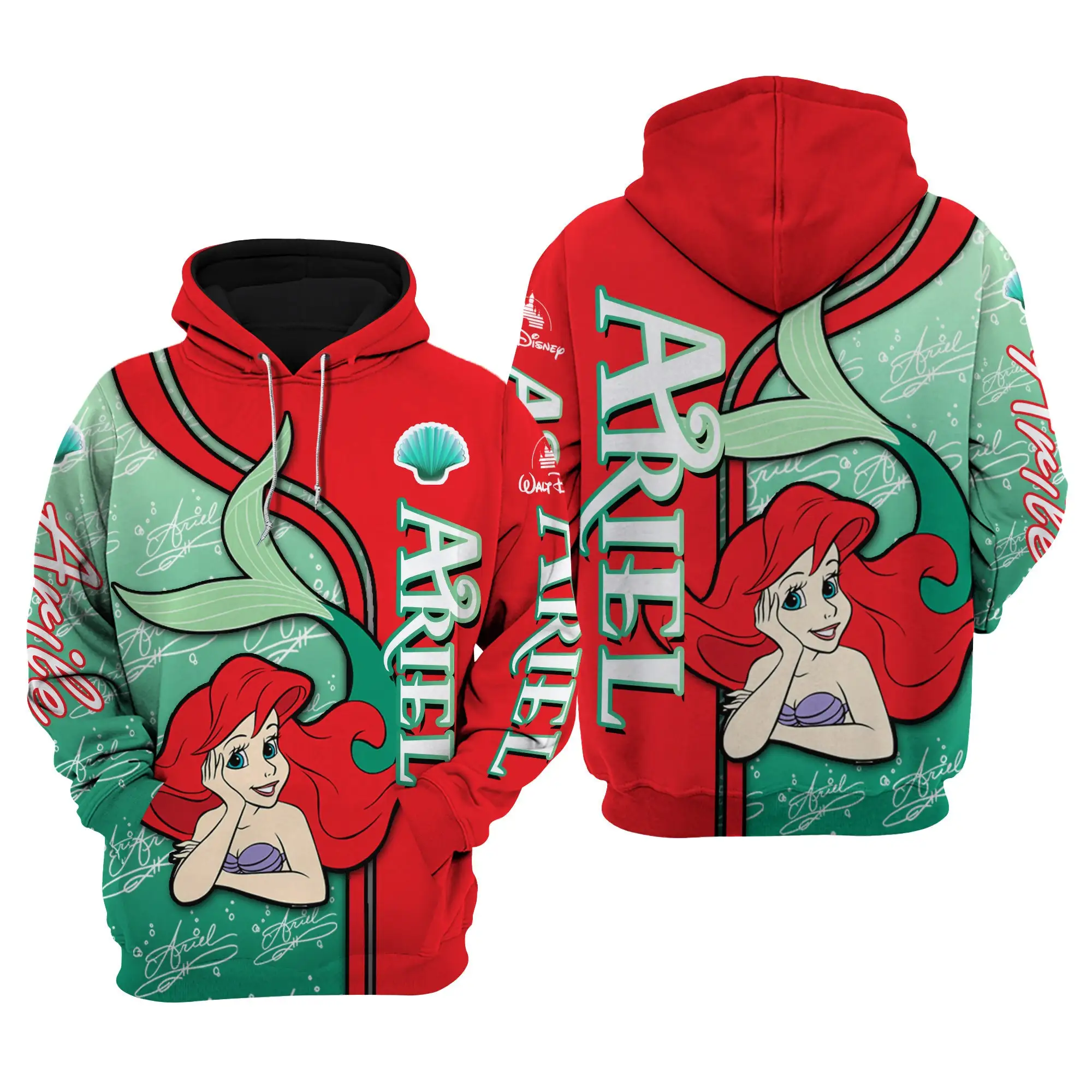 

Женская толстовка с капюшоном Ariel the Mermaid Disney