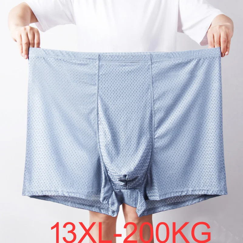 Негабаритное сетчатое нижнее белье из ледяного шелка мужские трусы-боксеры