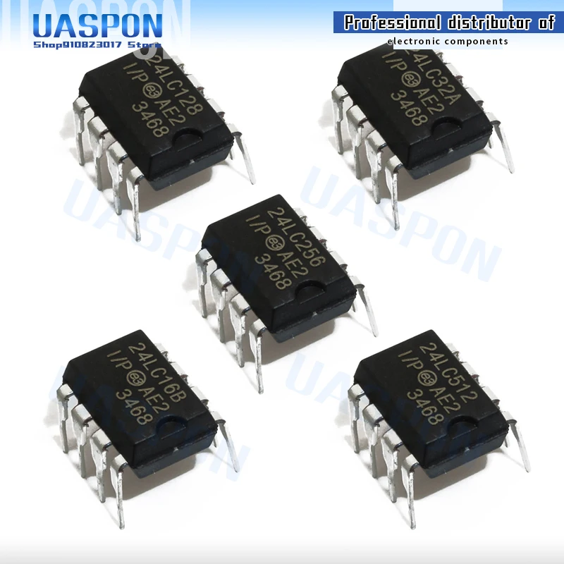 5 шт. 24LC16B-I/P 24LC32-I/P 24LC64-I/P 24LC128-I/P 24LC512-I/P DIP-8 24LC256 24LC32 24LC512 24LC64 24C512 24LC64-I/P 24LC64