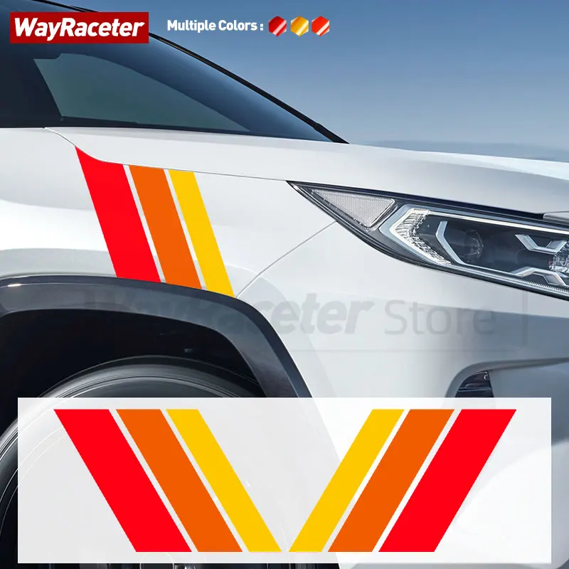 Классические трехцветные полосатые стикеры в стиле ретро отражающие виниловые