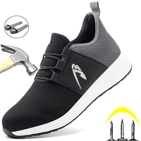 new 2022 sport safety shoes men fashion work shoes anti puncture protective shoes anti slip wear resistant steel toe shoes male