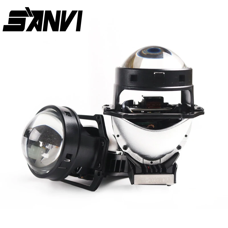 

Sanvi Car 3.0" 12V 80W 6000K 3660LUX Auto Bi Led Projector Len Headlight W/ Hella 3R G5 Bracket LED Headlamp Car Light Retrofit