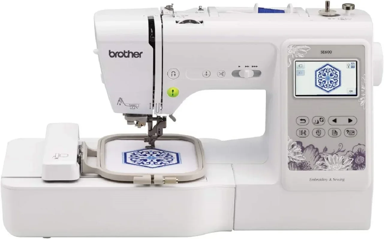 Летняя скидка 50% Швейная и вышивальная машина Brother SE600 80 дизайнов 103 встроенных