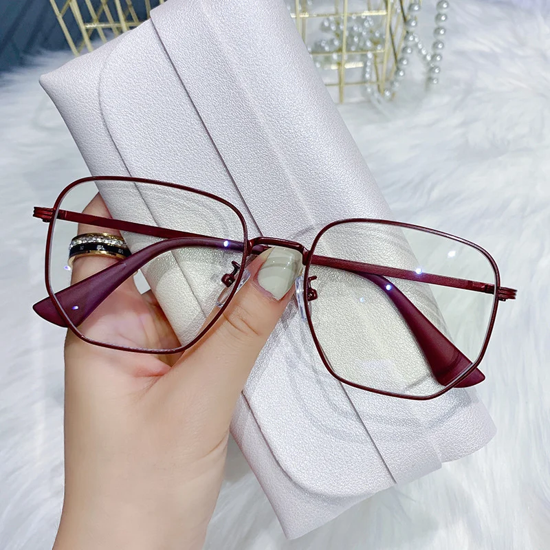 

2022 Fashion Anti Blue-Ray Female Glasses Frame Brand Designer Square Blue Blocking Glasses Spectacle Frames Women Eyeglasses