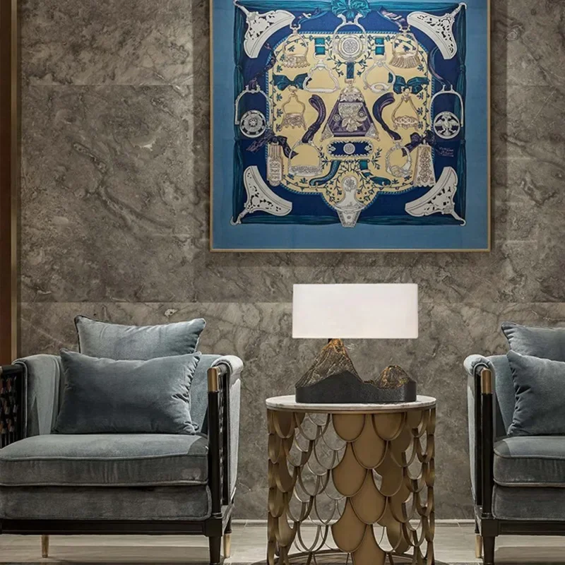 Нео-китайский стиль оригинальность рокарий прикроватная лампа искусство