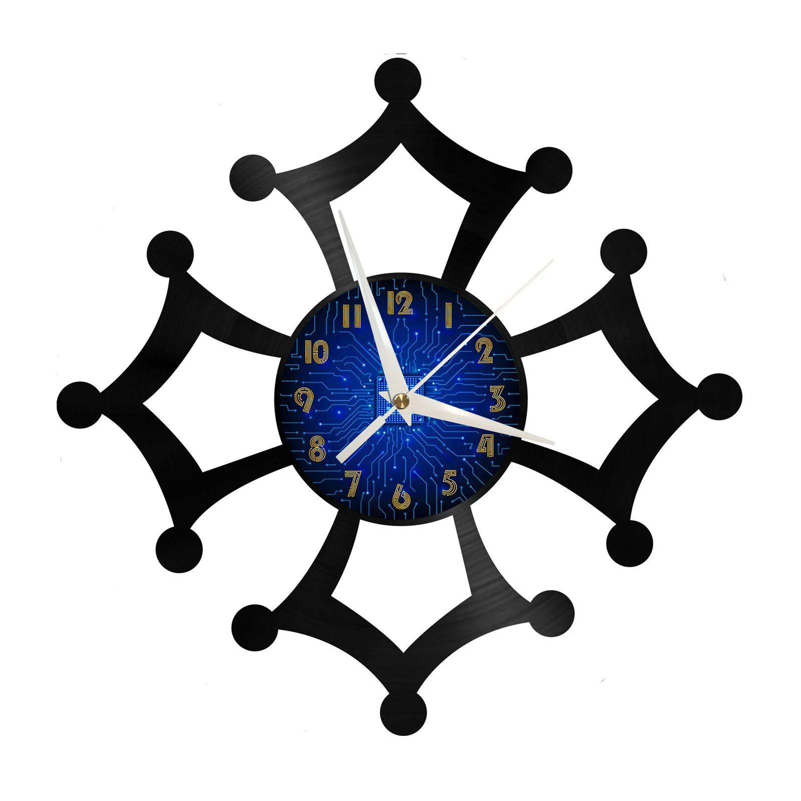 

Art pattern Vinyl Record Wall Clock for Kitchen Wall Decor Wall Art