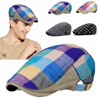 classic super duckbill visor golf cap driving cabbie grid gatsby cap beauty newsboy beret hat for artist ivy unisex