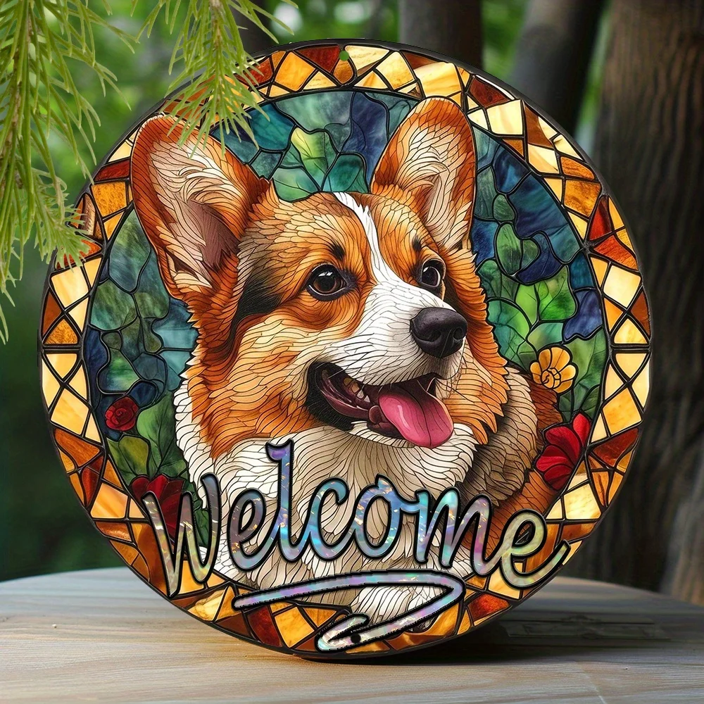 1 шт. 8x8 дюймов весенний металлический знак Pembroke вельш корги тематическое