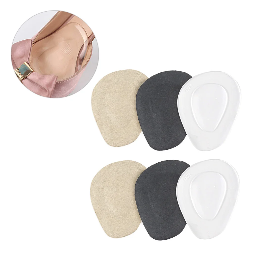 

3 Pairs Gel Forefoot Pad Half Insoles Shoe Insoles High Heels Anti Cushion (Transparent, Black, Apricot) Insoles for feet