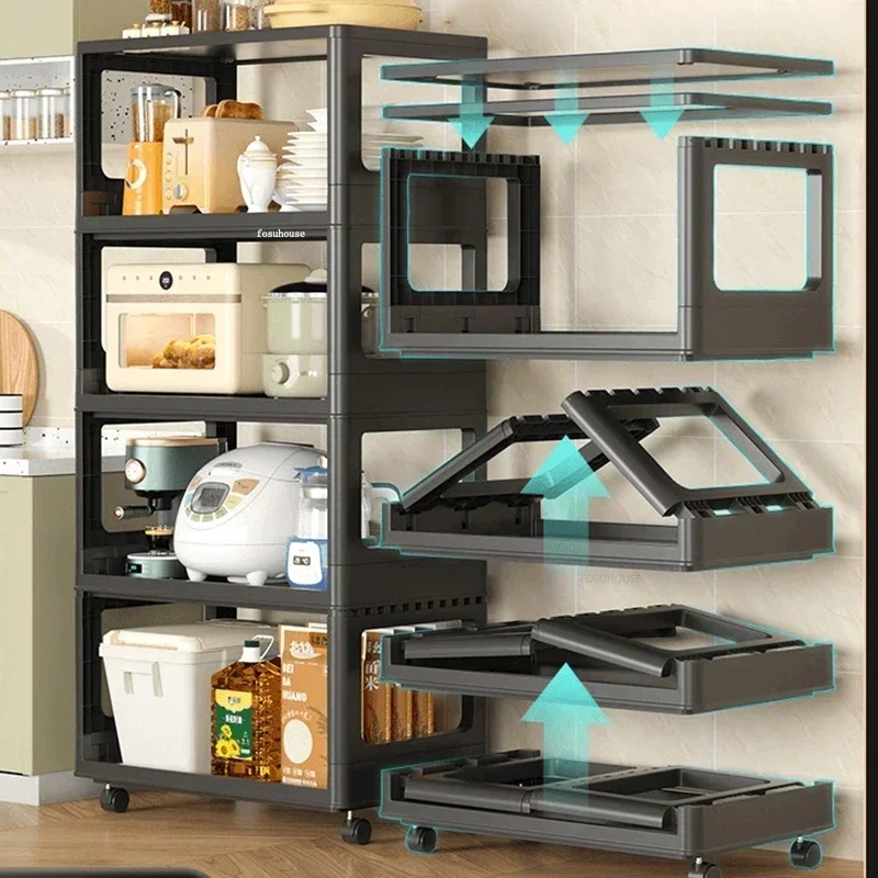 Многослойные складные кухонные шкафы бесплатная установка напольные