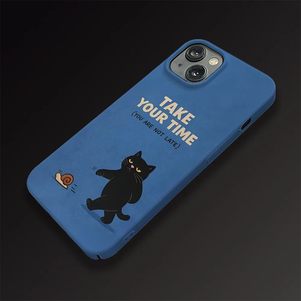 Фото Чехол для телефона Blue Black Cat Snail для iPhone 17, 17e, 16e, 16, 15, 14, 13, 12, 11, X, XS, XR, XSMAX, 7, 8, Air, Pro, Max, Plus, двухслойный №2