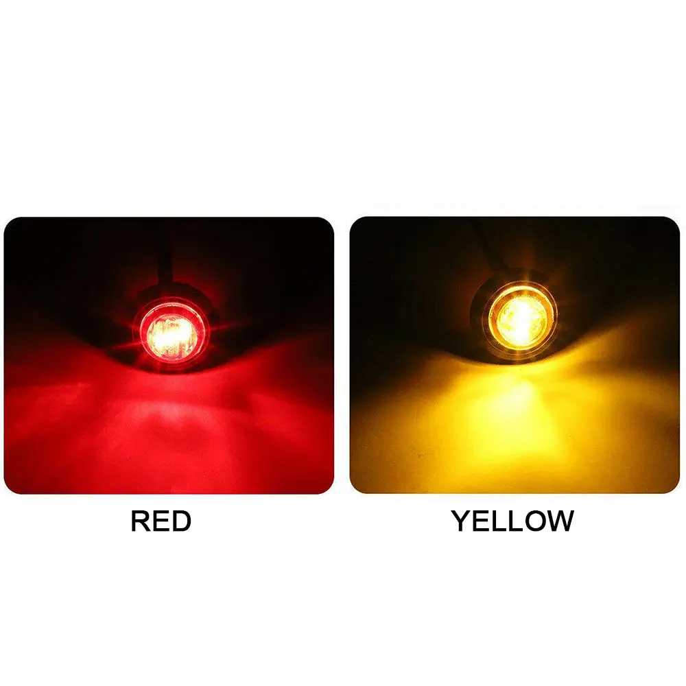 4x2 &quotкруглые боковые габаритные огни прицепа водонепроницаемые светодиодные