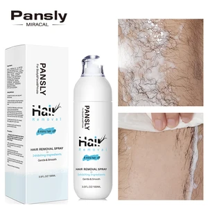 PANSLY Hair Removal Spray for women 2 in 1 Inhibitor Silky Permanent Painless Depilatory Cream Face 